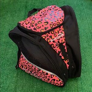 Pink cheetah skate bag